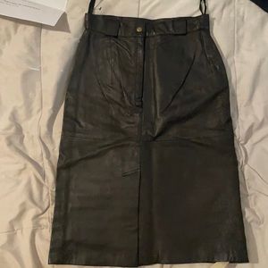 Black Leather Skirt